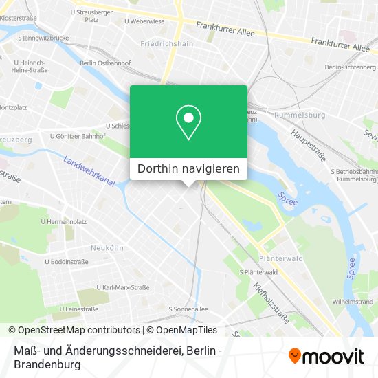 Maß- und Änderungsschneiderei Karte