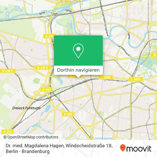 Dr. med. Magdalena Hagen, Windscheidstraße 18 Karte