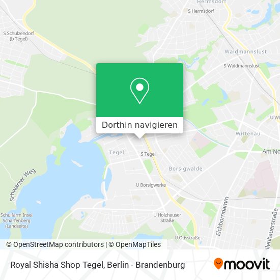 Royal Shisha Shop Tegel Karte