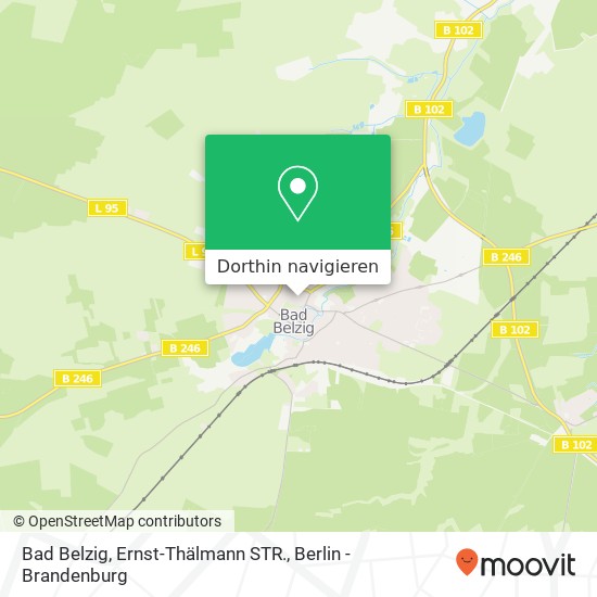 Bad Belzig, Ernst-Thälmann STR. Karte
