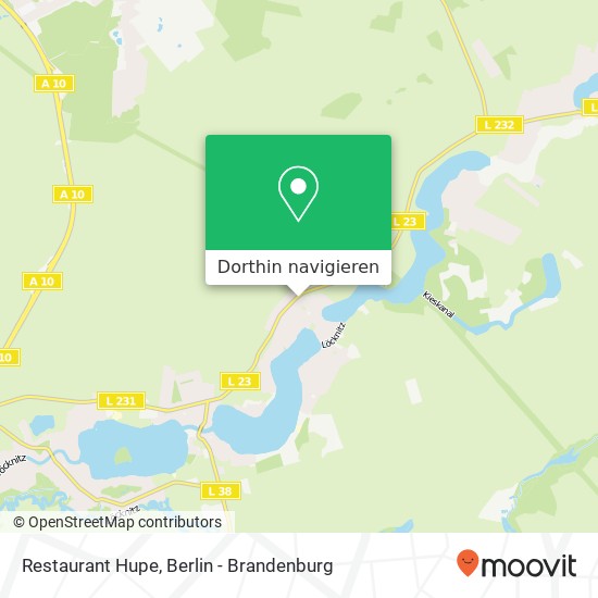 Restaurant Hupe, Altbuchhorster Straße Karte