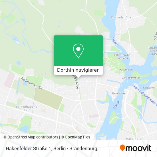 Hakenfelder Straße 1 Karte