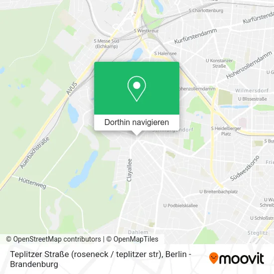 Teplitzer Straße (roseneck / teplitzer str) Karte