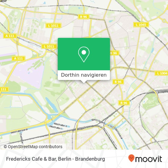 Fredericks Cafe & Bar, Kameruner Straße 5 Karte