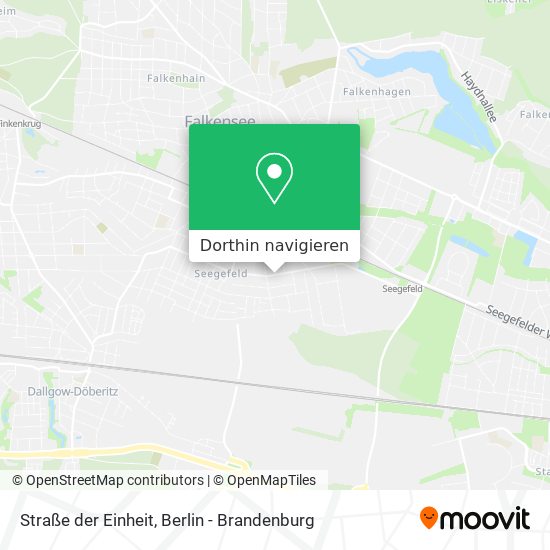 Straße der Einheit Karte