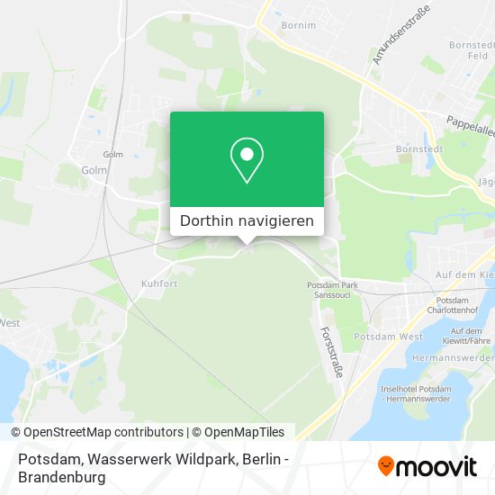 Potsdam, Wasserwerk Wildpark Karte