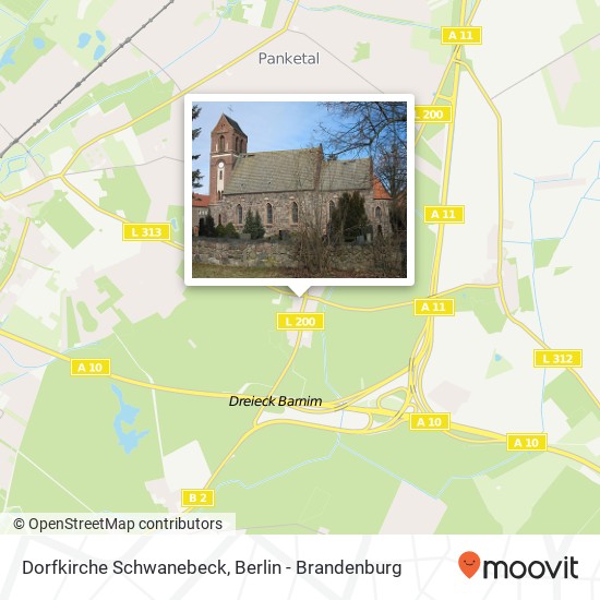 Dorfkirche Schwanebeck, Dorfstraße Karte