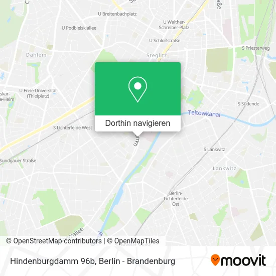 Hindenburgdamm 96b Karte