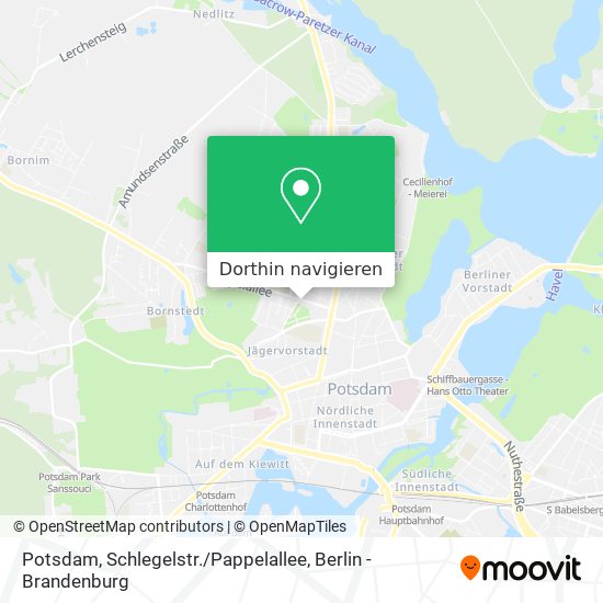 Potsdam, Schlegelstr. / Pappelallee Karte