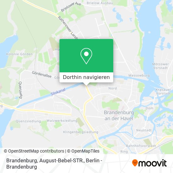 Brandenburg, August-Bebel-STR. Karte