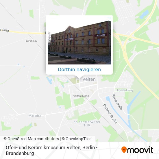 Ofen- und Keramikmuseum Velten Karte