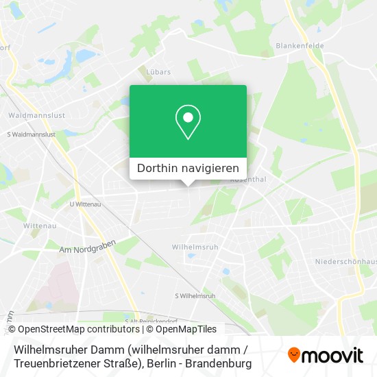 Wilhelmsruher Damm (wilhelmsruher damm / Treuenbrietzener Straße) Karte