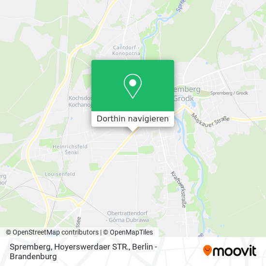 Spremberg, Hoyerswerdaer STR. Karte