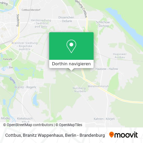 Cottbus, Branitz Wappenhaus Karte