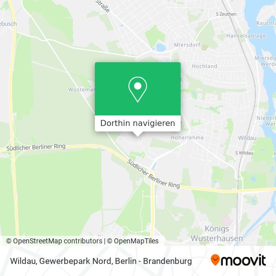 Wildau, Gewerbepark Nord Karte