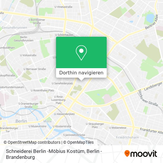 Schneiderei Berlin -Möbius Kostüm Karte