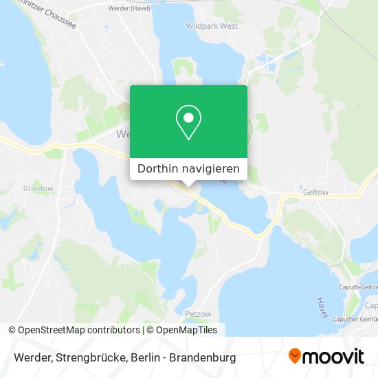 Werder, Strengbrücke Karte