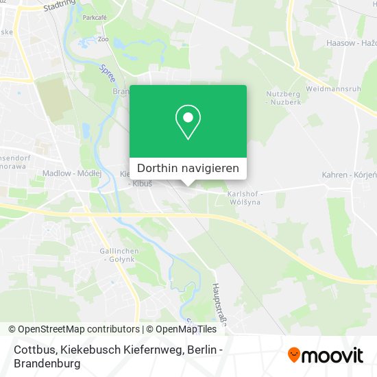 Cottbus, Kiekebusch Kiefernweg Karte