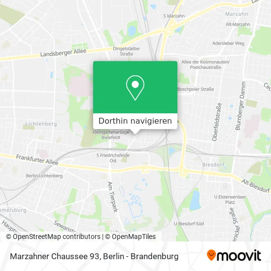 Marzahner Chaussee 93 Karte