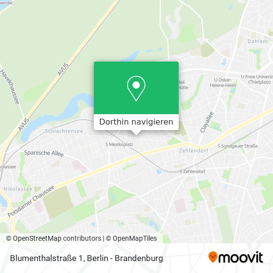 Blumenthalstraße 1 Karte