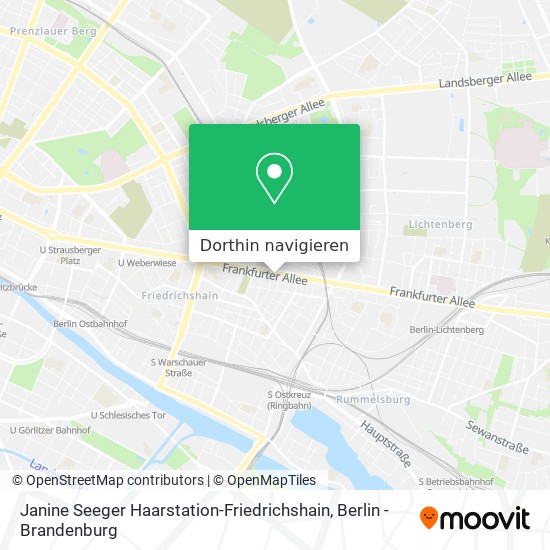 Janine Seeger Haarstation-Friedrichshain Karte