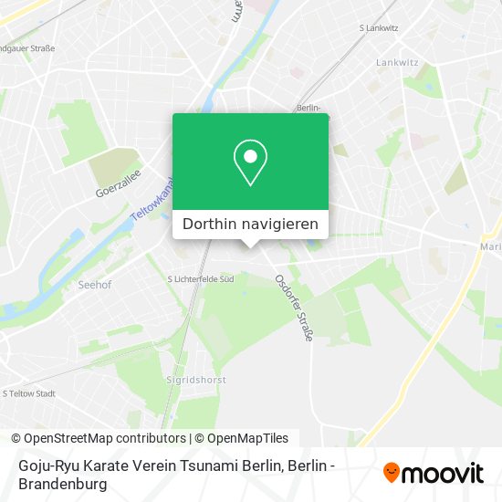 Goju-Ryu Karate Verein Tsunami Berlin Karte