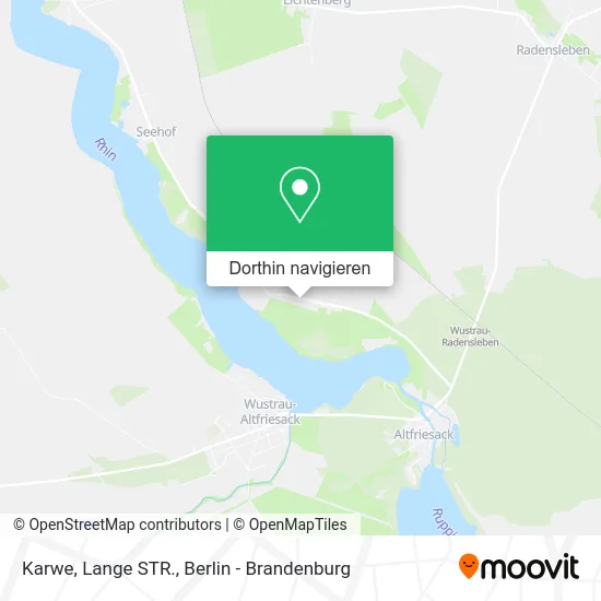 Karwe, Lange STR. Karte
