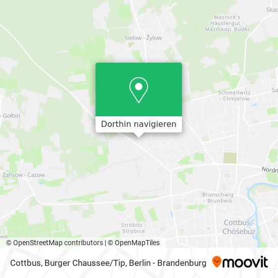 Cottbus, Burger Chaussee/Tip Karte