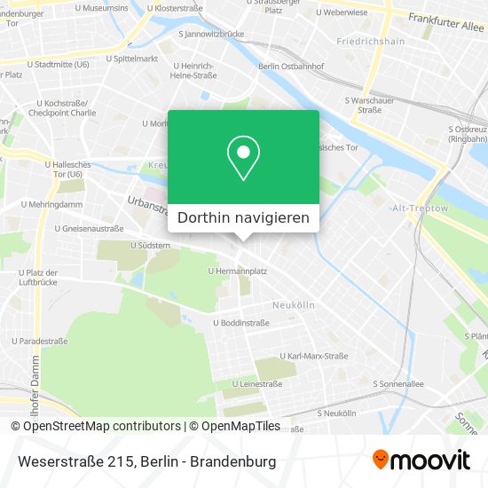 Weserstraße 215 Karte