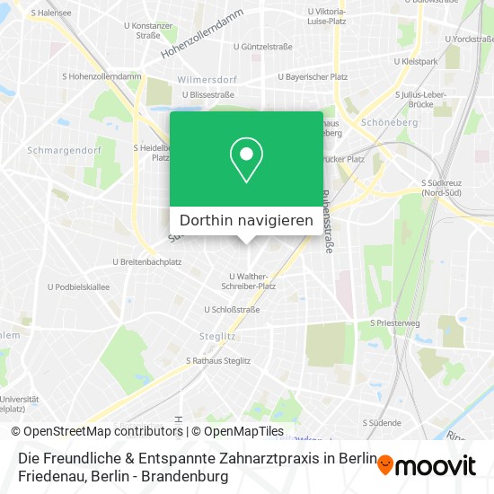 Die Freundliche & Entspannte Zahnarztpraxis in Berlin Friedenau Karte