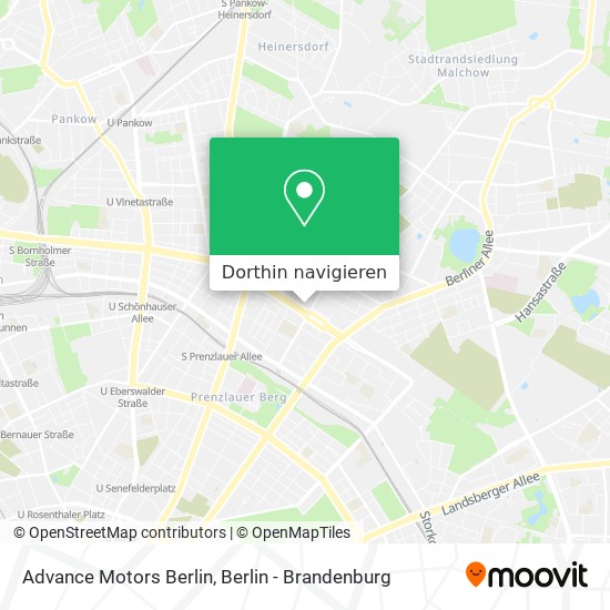 Advance Motors Berlin Karte