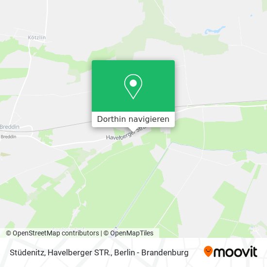 Stüdenitz, Havelberger STR. Karte