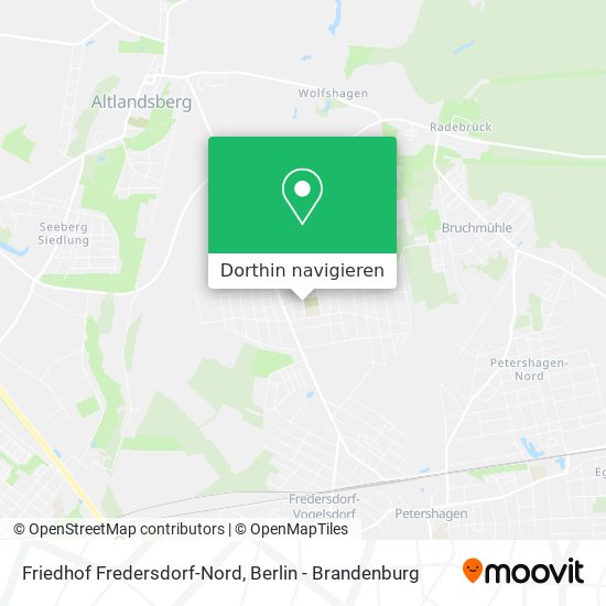Friedhof Fredersdorf-Nord Karte