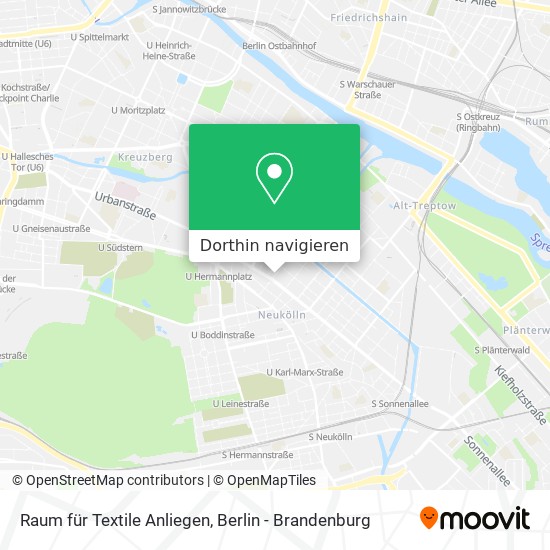 Raum für Textile Anliegen Karte