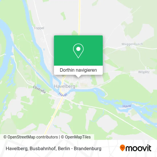 Havelberg, Busbahnhof Karte