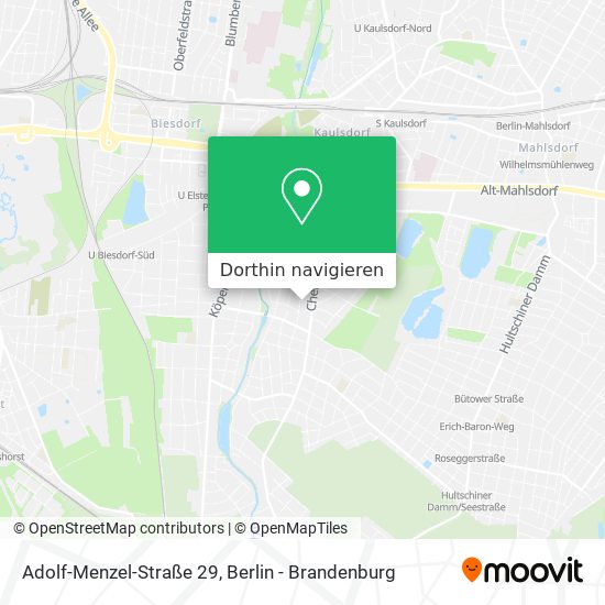 Adolf-Menzel-Straße 29 Karte