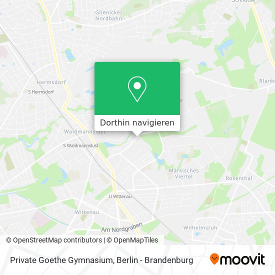 Private Goethe Gymnasium Karte