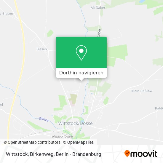 Wittstock, Birkenweg Karte