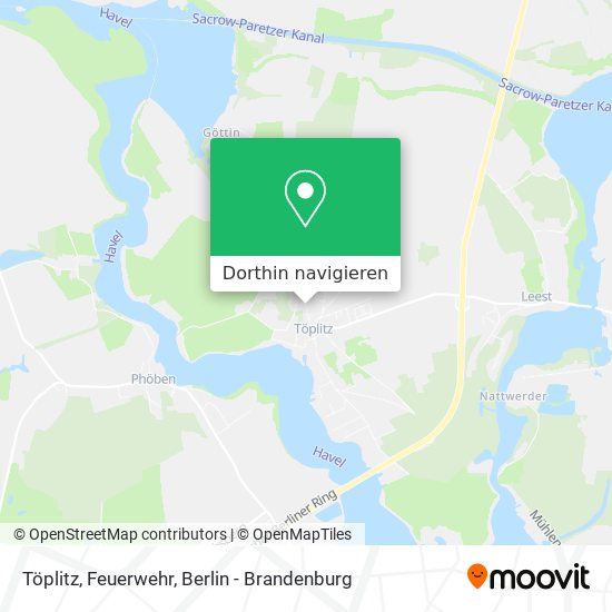 Töplitz, Feuerwehr Karte