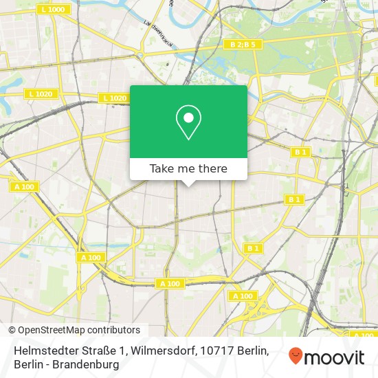 Helmstedter Straße 1, Wilmersdorf, 10717 Berlin Karte