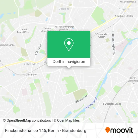 Finckensteinallee 145 Karte