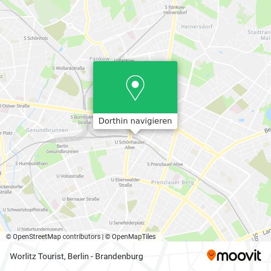 Worlitz Tourist Karte