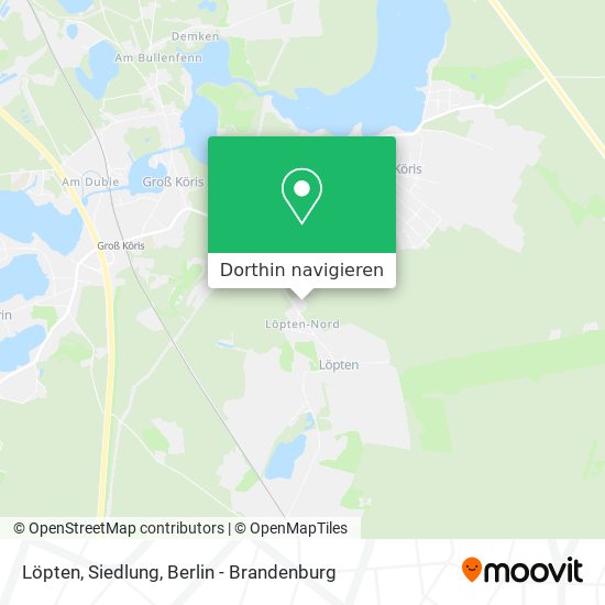 Löpten, Siedlung Karte