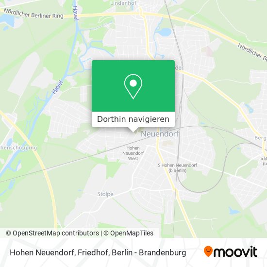 Hohen Neuendorf, Friedhof Karte
