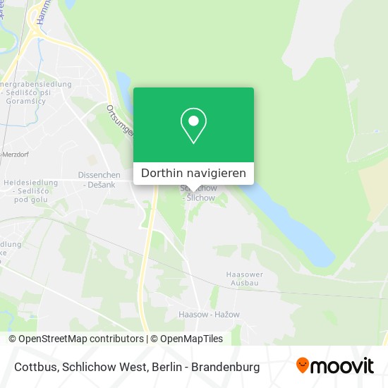 Cottbus, Schlichow West Karte