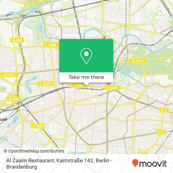 Al Zaaim Restaurant, Kantstraße 142 Karte