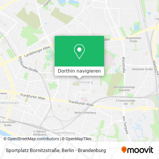 Sportplatz Bornitzstraße Karte