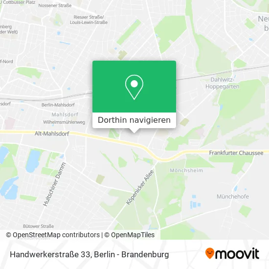 Handwerkerstraße 33 Karte