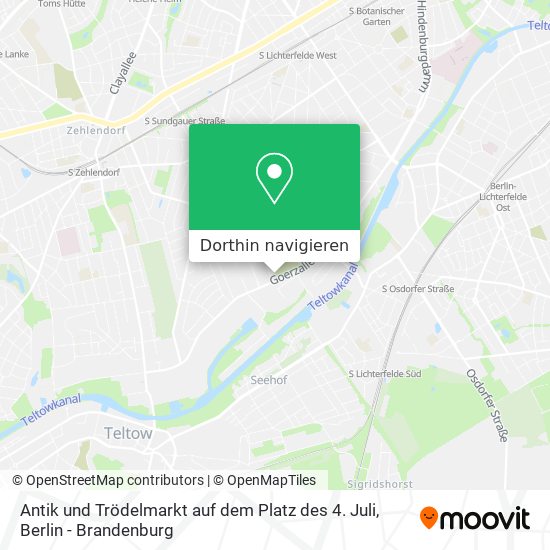 Antik und Trödelmarkt auf dem Platz des 4. Juli Karte