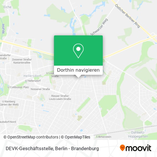 DEVK-Geschäftsstelle Karte